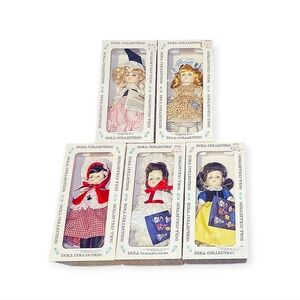Vintage 1983 Ideal Collector's Doll Series, Nursery Tales, 5 Dolls w/ Boxes